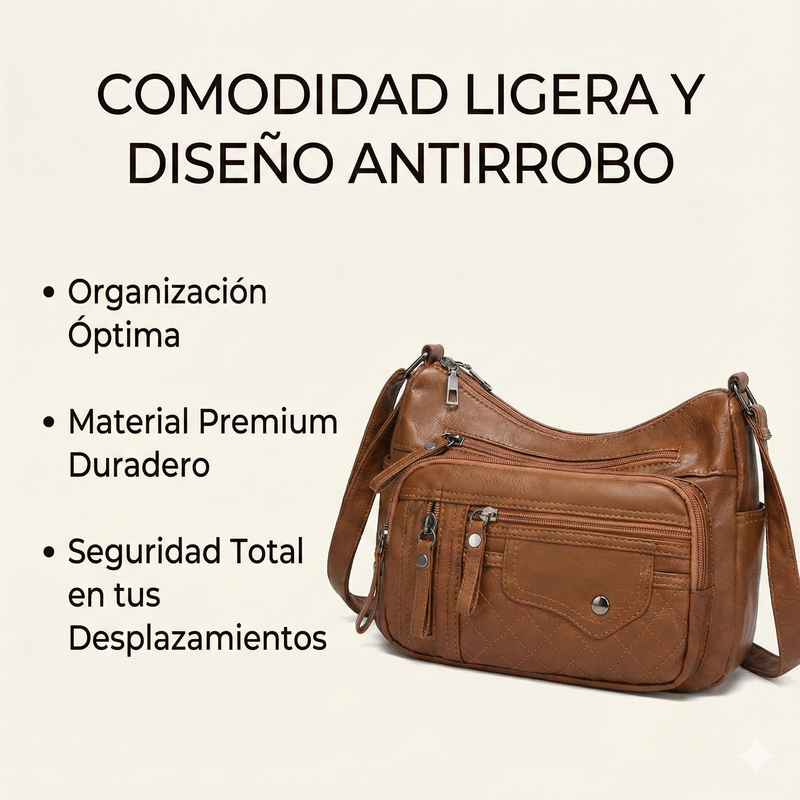 Bolso Multifuncional de Cuero Sintético Premium – Elegante, Ligero y Antirrobo