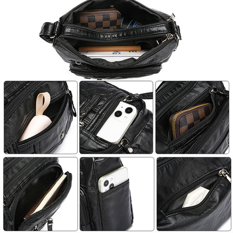 Bolso Multifuncional de Cuero Sintético Premium – Elegante, Ligero y Antirrobo