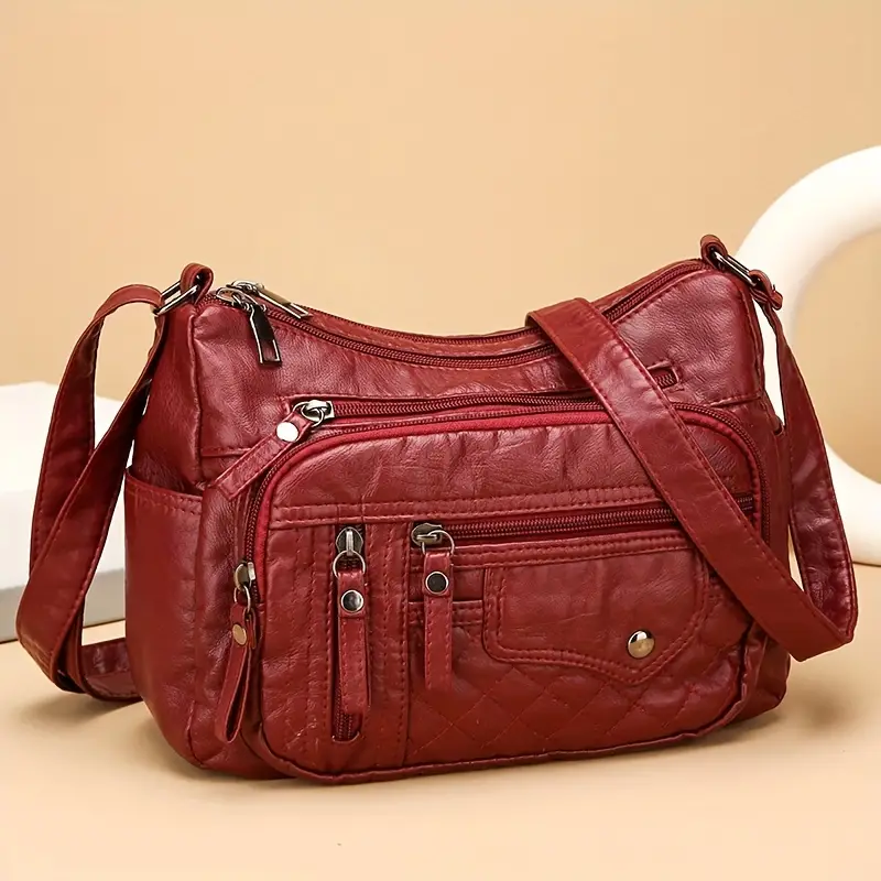 Bolso Multifuncional de Cuero Sintético Premium – Elegante, Ligero y Antirrobo